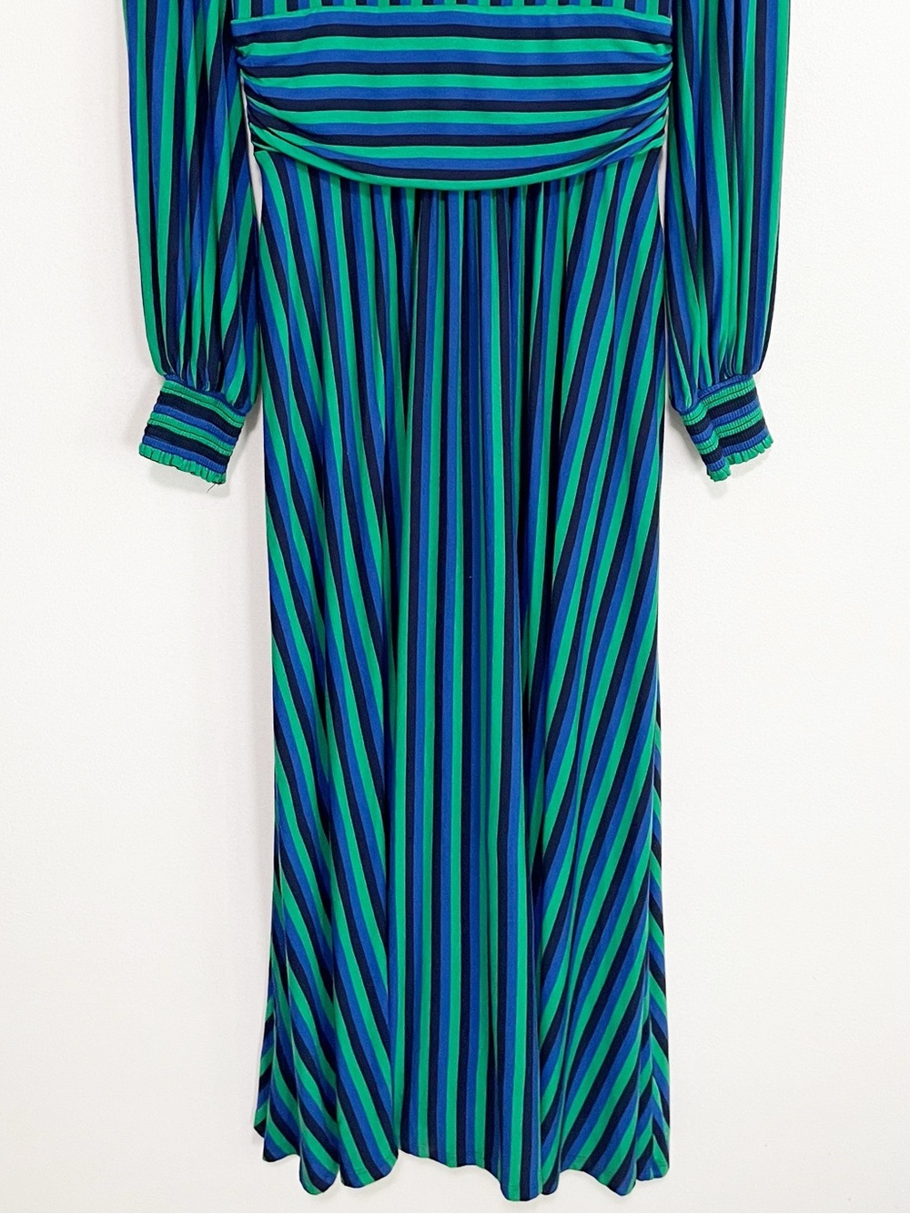 BOGO! Boden Daphne Jersey Maxi Dress Green Blue Stripe Size 6 - Picture 6 of 8